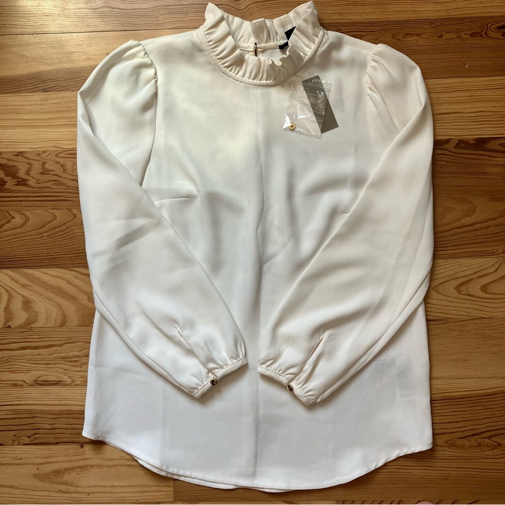 NWT J. Crew XXS Cream Blouse